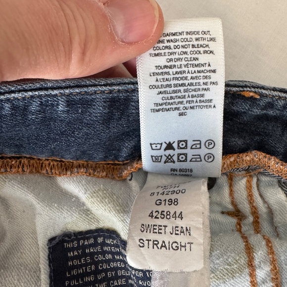 Lucky Brand Women's Sweet Jean Straight Medium Wash Denim Blue Jeans Size 4 / 27 - Picture 10 of 14